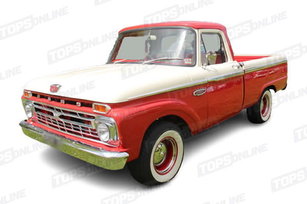 Ford F100 and F250 Standard Cab Pickup Truck with Small Window - 1965 and 1966